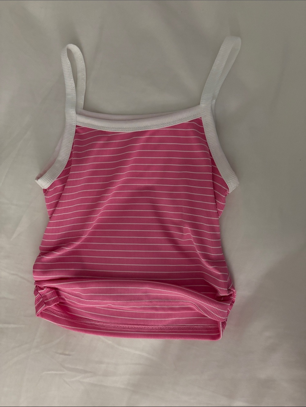Girls' Navy Tank Top with White Trim - Classic Summer Staple - Picture 3 of 4